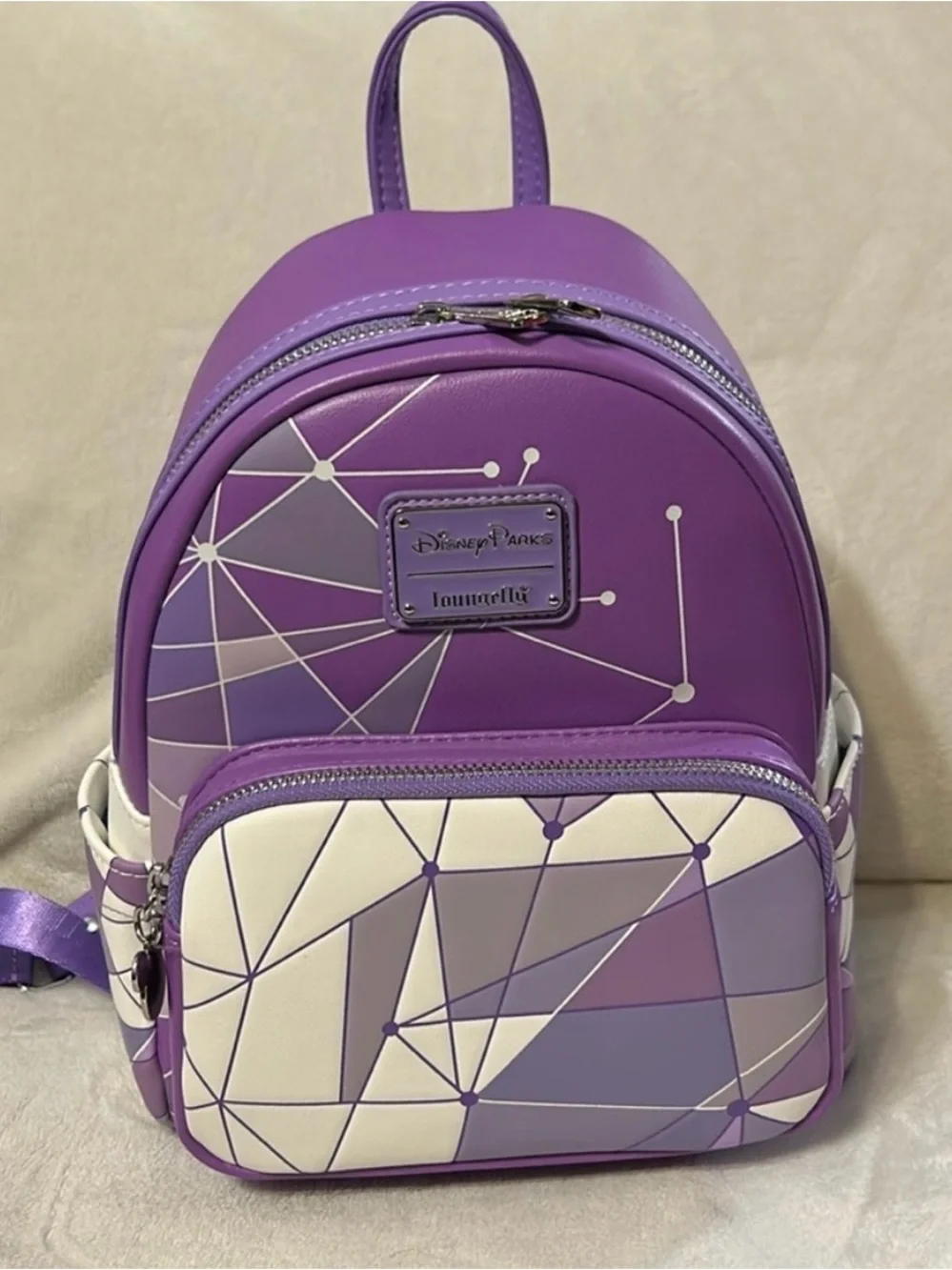 Loungefly Purple Wall Epcot Geometric Mini Backpack